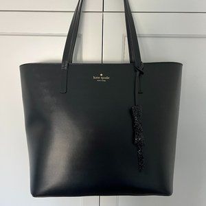 Kate Spade Black Leather Tote - Like New